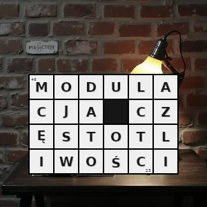 Rozwiązanie krzyżówki: kodowanie informacji w fali nośnej przez zmiany jej chwilowej częstotliwości w zależności od sygnału wejściowego tj jej modulację - modulacja częstotliwości | hasła, synonimy i podpowiedzi Hasło krzyżówkowe kodowanie informacji w fali nośnej przez zmiany jej chwilowej częstotliwości w zależności od sygnału wejściowego tj jej modulację - modulacja częstotliwości – rozwiązanie, synonimy, podpowiedzi i definicje krzyżówkowe